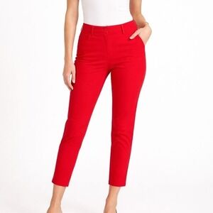 J. Crew Minnie Pants Red Size 00 Cropped Ankle Slim Fit